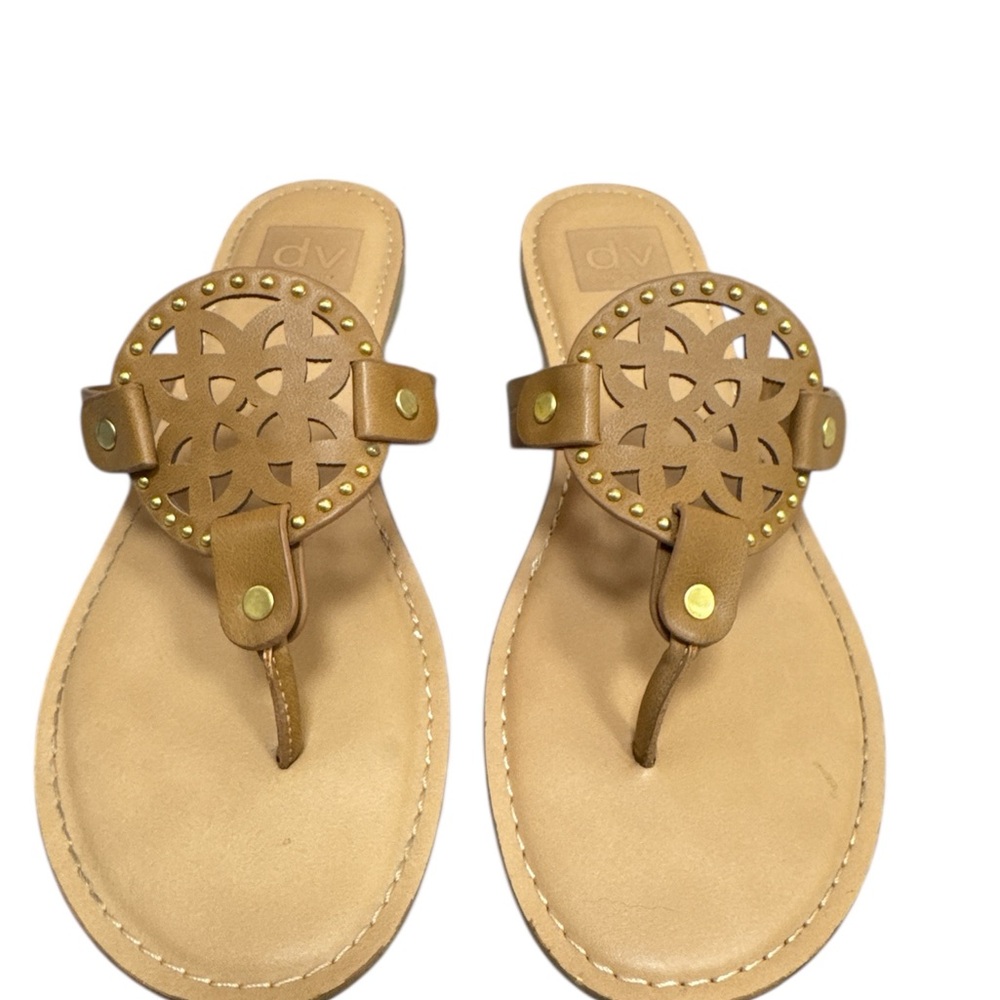 DV by Dolce Vita Women's Brown Sandals with Gold Accents